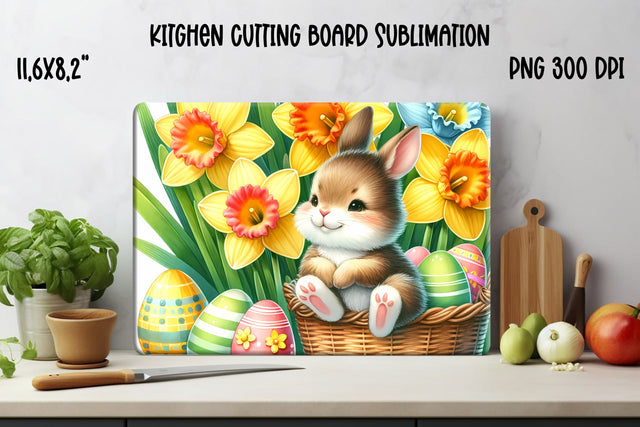 Easter bunny kitchen cutting board sublimation design Sublimation Svetana Studio 