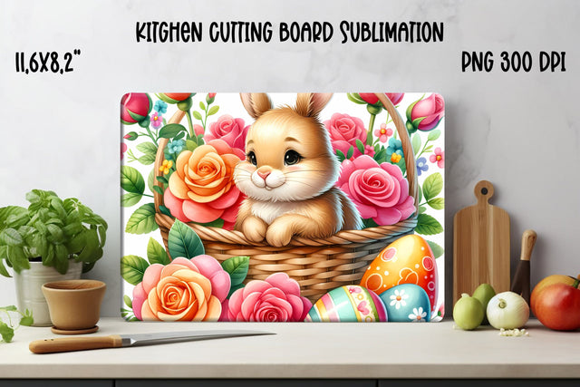 Easter bunny kitchen cutting board sublimation Sublimation Svetana Studio 