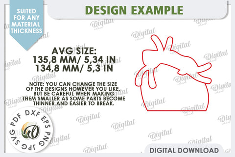 Easter Bunny Laser Cut. Bunny Puzzle SVG. Wooden Egg SVG SVG Evgenyia Guschina 