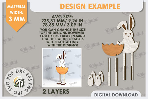 Easter Bunny Laser Cut. Easter Characters. Easter Stand SVG SVG Evgenyia Guschina 