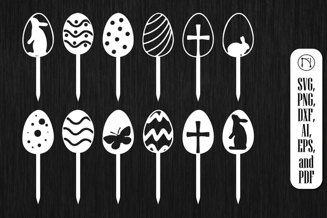 Easter Bunny Markers SVG Cake Topper SVG Cut File SVG MD JOYNAL ABDIN 