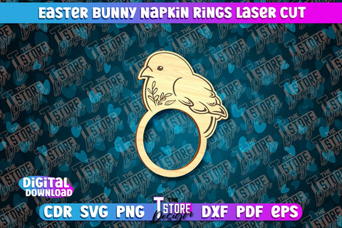 Easter Bunny Napkin Rings | Laser Cut Napkin Rings SVG Bundle SVG The T Store Design 