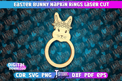 Easter Bunny Napkin Rings | Laser Cut Napkin Rings SVG Bundle SVG The T Store Design 