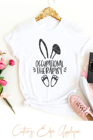 Easter Bunny Occupational Therapist SVG PNG DXF SVG Cutting Edge Applique 