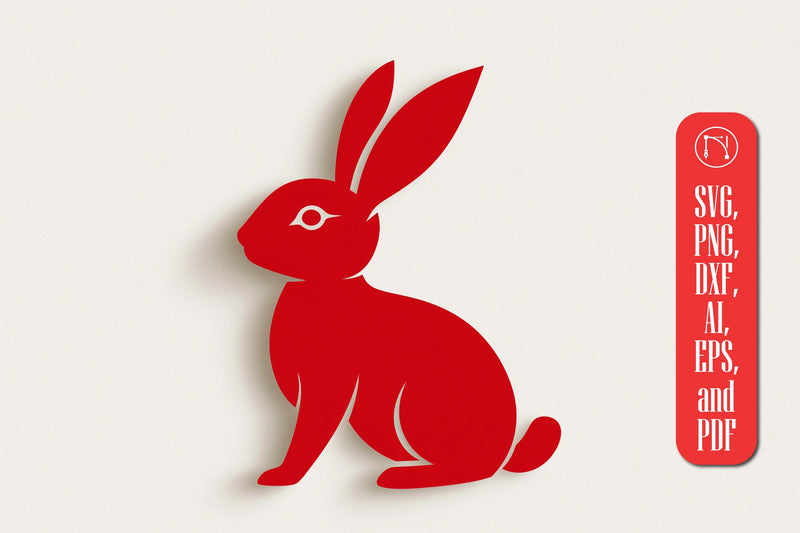 Easter Bunny Paper Cut SVG Cut File SVG MD JOYNAL ABDIN 