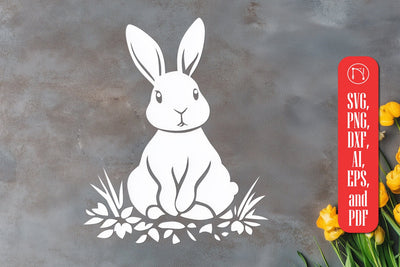 Easter Bunny Paper Cut SVG Cut File SVG MD JOYNAL ABDIN 