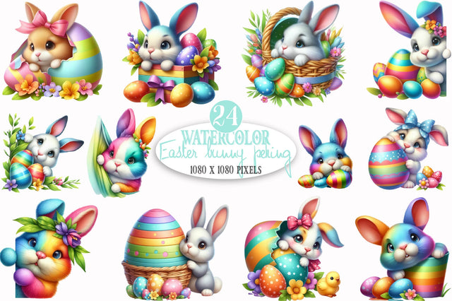Easter Bunny Peeking Sublimation Sublimation SVGista 