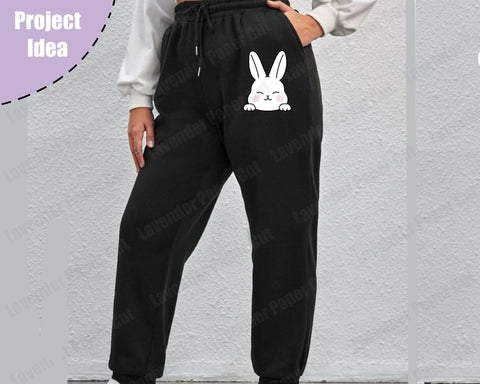 Easter bunny peeking svg, Bunny svg, Easter svg, Rabbit svg, Cricut and silhouette, Easter PNG, Easter clipart, Pocket bunny Svg SVG Lavender Paper Cut 