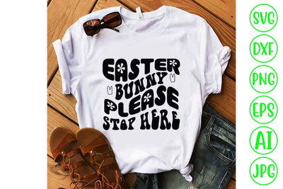 Easter Bunny Please Stop Here Retro SVG Design SVG Syaman 