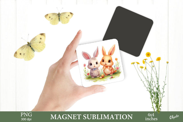 Easter Bunny PNG. Fridge Magnet Sublimation Sublimation Olga Terlyanskaya 