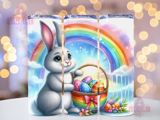 Easter Bunny Rainbow, Eggs 20oz Tumbler Wrap Sublimation Design, Straight Tapered Tumbler Wrap, Happy Easter Tumbler Png, Instant Digital Download Sublimation SvggirlplusArt 