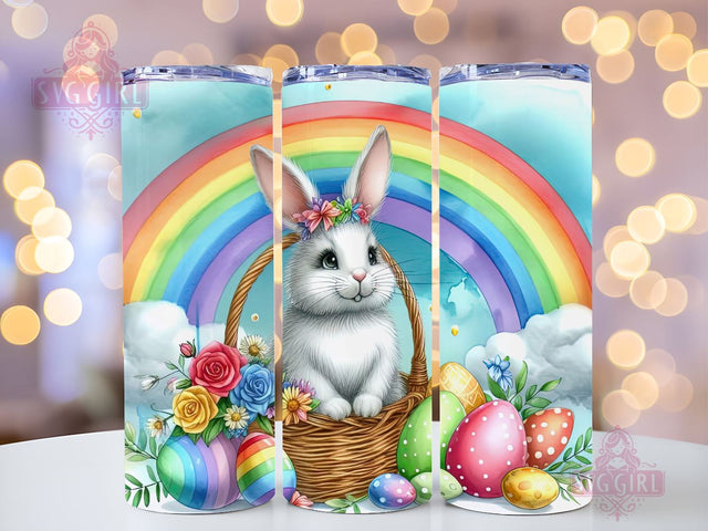 Easter Bunny Rainbow, Eggs 20oz Tumbler Wrap Sublimation Design, Straight Tapered Tumbler Wrap, Happy Easter Tumbler Png, Instant Digital Download Sublimation SvggirlplusArt 