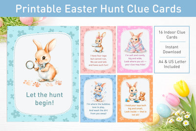 Easter Bunny Scavenger Hunt Cards SVG KMarinaDesign 