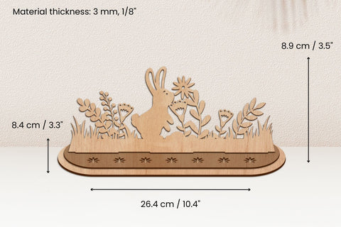 Easter Bunny Scene Stand Laser Cut SVG SvgOcean 