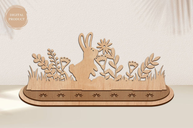 Easter Bunny Scene Stand Laser Cut SVG SvgOcean 