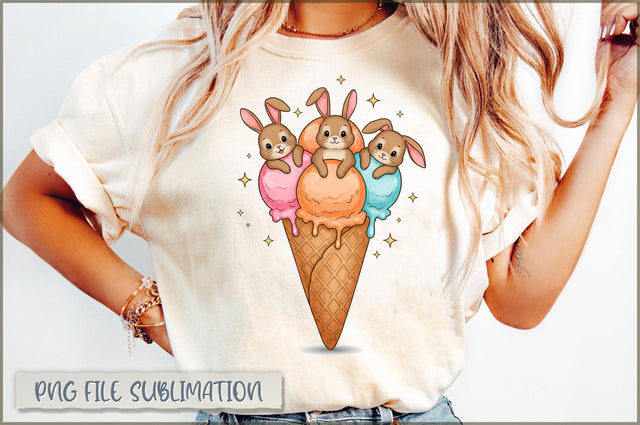 Easter Bunny Scoops Delight Sublimation Sublimation Shetara Begum 