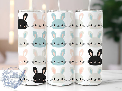 Easter Bunny Seamless Tumbler Wrap, 20oz Sublimation Design, Bunny Pattern Tumbler Wrap, Digital Download Tumbler, Spring Drinkware, Cute Easter Design, Seamless Wrap Template Sublimation ToriDesigns 