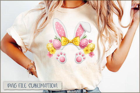 Easter Bunny Split Monogram PNG Sublimation Shetara Begum 