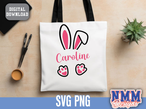 Easter Bunny Split Monogram SVG | Bunny SVG for Kids | Happy Easter Designs | Rabbit Cut File for Cricut SVG NMMDesignsShop 