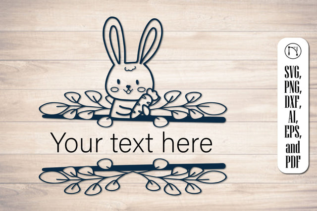 Easter Bunny Split Monogram SVG Cut File SVG MD JOYNAL ABDIN 