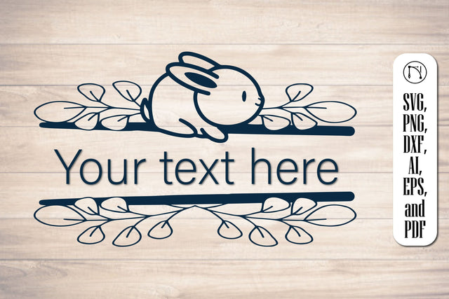 Easter Bunny Split Monogram SVG Cut File SVG MD JOYNAL ABDIN 