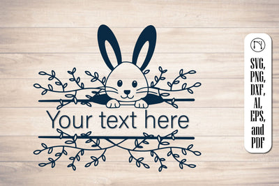 Easter Bunny Split Monogram SVG Cut File SVG MD JOYNAL ABDIN 