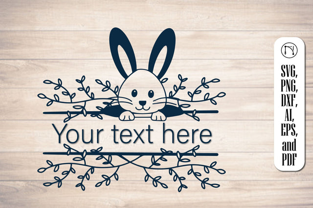 Easter Bunny Split Monogram SVG Cut File SVG MD JOYNAL ABDIN 