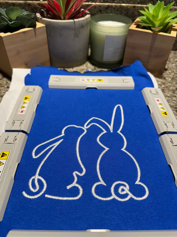 Easter Bunny Split Side Bow Embroidery Design 4 Sizes - File formats in pes,dst,jef,xxx,exp,vip,vp3, bow, side, popular, trending, seam, Embroidery/Applique DESIGNS AestheticdesignsE 