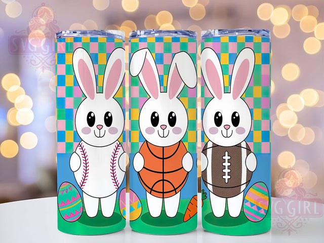 Easter Bunny Sports Tumbler Wrap, Bunny Sports Tumbler, 20oz Sublimation Wrap, Holiday Sports Tumbler, Athletic Easter Tumbler, Fun Easter Tumbler PNG, Digital Download Tumbler Sublimation SvggirlplusArt 