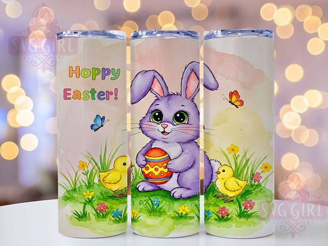 Easter Bunny Spring Chicks Tumbler, Spring Chicks Sublimation, Hoppy Easter Cup, Cute Bunny Wrap, Pastel Easter Tumbler, Easter Gift Idea, Floral Spring Mug Sublimation SvggirlplusArt 
