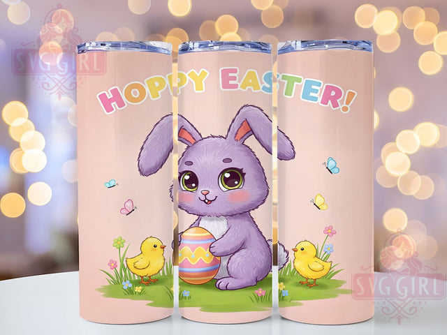Easter Bunny Spring Chicks Tumbler, Spring Chicks Sublimation, Hoppy Easter Cup, Cute Bunny Wrap, Pastel Easter Tumbler, Easter Gift Idea, Floral Spring Mug Sublimation SvggirlplusArt 