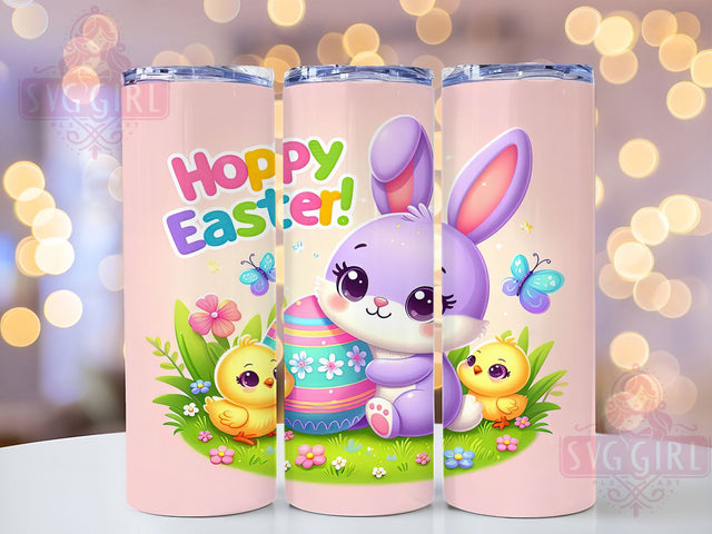 Easter Bunny Spring Chicks Tumbler, Spring Chicks Sublimation, Hoppy Easter Cup, Cute Bunny Wrap, Pastel Easter Tumbler, Easter Gift Idea, Floral Spring Mug Sublimation SvggirlplusArt 