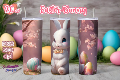 Easter Bunny Spring Tumbler Wrap Sublimation Sublimatiz Designs 