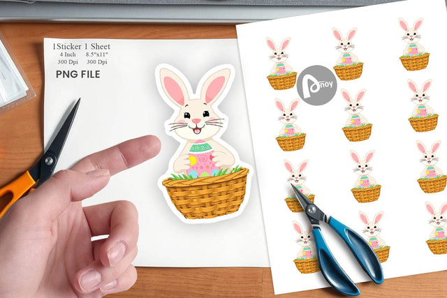 Easter Bunny Sticker Sublimation artnoy 