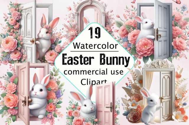 Easter Bunny Sublimation Clipart Bundle SVG SVGArt 
