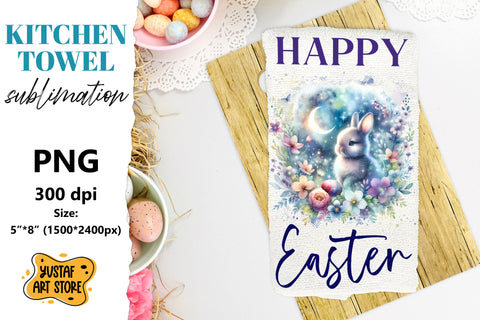 Easter bunny sublimation. Happy Easter towel bundle 9 design Sublimation Yustaf Art Store 