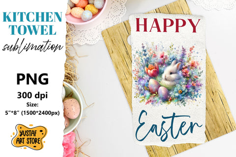 Easter bunny sublimation. Happy Easter towel bundle 9 design Sublimation Yustaf Art Store 