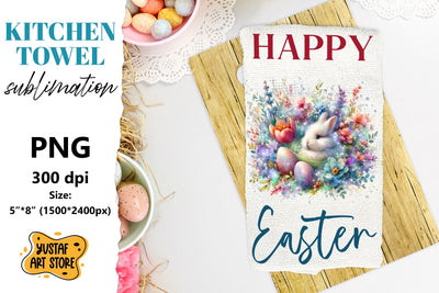 Easter bunny sublimation. Happy Easter towel sublimation Sublimation Yustaf Art Store 