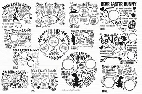 Easter Bunny Tray SVG Bundle | Easter Svg Bundle | Kids Easter Svg SVG TonisArtStudio 