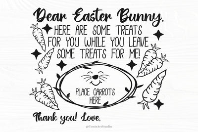 Easter bunny tray SVG | easter cookie tray Svg | dear easter bunny | carrot for bunny svg | bunny face svg | bunny Treat svg | easter plate SVG TonisArtStudio 
