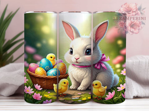 Easter Bunny Tumbler, 20oz Tumbler PNG, Cute Easter Bunny Design, Spring Tumbler Wrap, Happy Easter Tumbler Art, Sublimation Tumbler Design, Digital Download Tumbler Sublimation Li Zamperini 