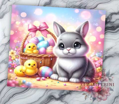 Easter Bunny Tumbler, 20oz Tumbler PNG, Cute Easter Bunny Design, Spring Tumbler Wrap, Happy Easter Tumbler Art, Sublimation Tumbler Design, Digital Download Tumbler Sublimation Li Zamperini 