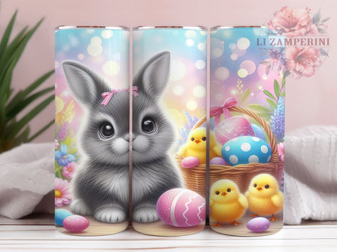 Easter Bunny Tumbler, 20oz Tumbler PNG, Cute Easter Bunny Design, Spring Tumbler Wrap, Happy Easter Tumbler Art, Sublimation Tumbler Design, Digital Download Tumbler Sublimation Li Zamperini 