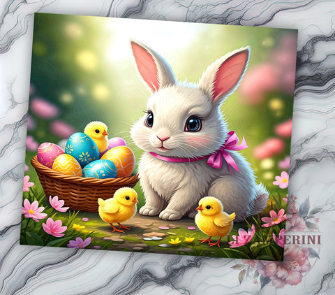 Easter Bunny Tumbler, 20oz Tumbler PNG, Cute Easter Bunny Design, Spring Tumbler Wrap, Happy Easter Tumbler Art, Sublimation Tumbler Design, Digital Download Tumbler Sublimation Li Zamperini 