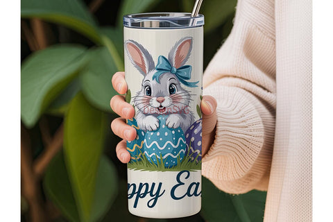 Easter Bunny Tumbler Wrap PNG Sublimation DesignSVG 
