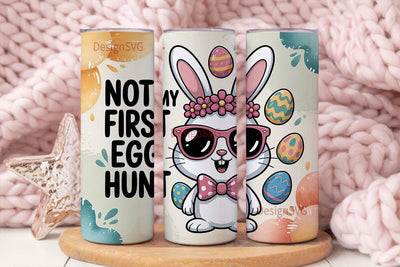 Easter Bunny Tumbler Wrap PNG Sublimation DesignSVG 