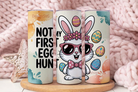 Easter Bunny Tumbler Wrap PNG Sublimation DesignSVG 