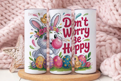 Easter Bunny Tumbler Wrap PNG Sublimation DesignSVG 
