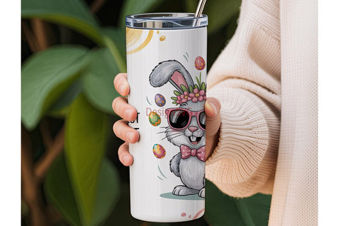 Easter Bunny Tumbler Wrap PNG Sublimation DesignSVG 