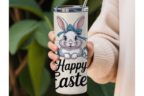 Easter Bunny Tumbler Wrap PNG Sublimation DesignSVG 